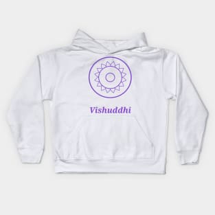 ArtStation66 - Yoga Symbol Chakra Design - Vishuddhi Throat Chakra Kids Hoodie